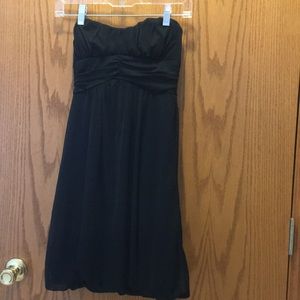 Strapless black dress